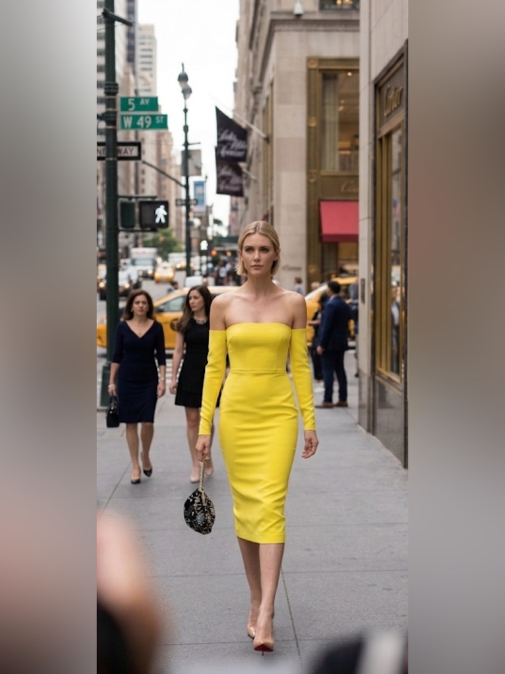 Alex Perry Vibrant Yellow Long Sleeve Dress 4 - Picture 1 of 10